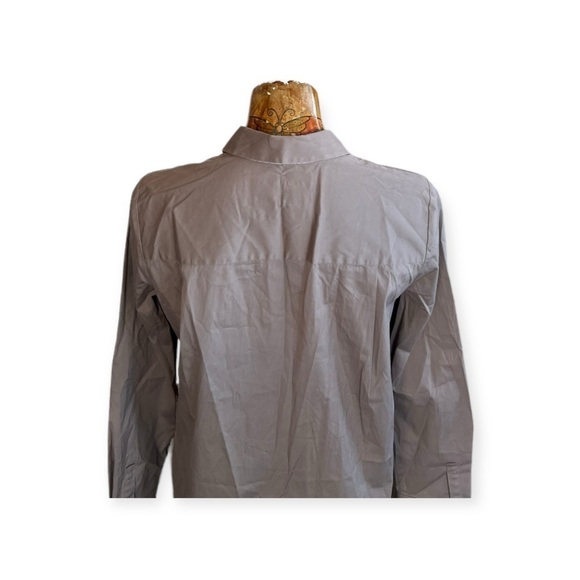 Lafayette 148 New York top gray button down Small - Picture 5 of 7